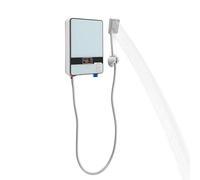 Scaldabagno elettrico 6500 W, mini scaldabagno, scaldabagno istantaneo, scaldabagno con indicatore LED da 30 a 55 °C e doccetta