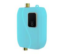 Scaldabagno Elettrico Bagno Cucina Montaggio A Parete Scaldabagno Con Riscaldamento Istantaneo 3S Doccia Calda Display LCD Della Temperatura(Blue)