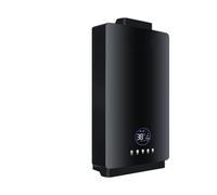 Scaldabagno elettrico Casa Istantaneo GPL/NG Scaldabagno Doccia Rubinetto Del Bagno Riscaldatore Di Acqua Calda Display Digitale For Cottage Hotel Cucina(Nature Gas 2000Pa,12L Black)
