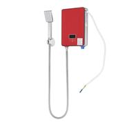 Scaldabagno elettrico da 6500 W, scaldabagno elettronico con indicatore della temperatura a LED e doccetta, impermeabile IPX24, temperatura dell'acqua 30-55 °C, sistema di acqua calda per bagno