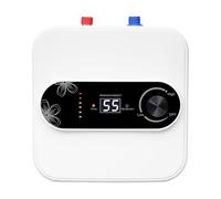 Scaldabagno elettrico da 8 l, con display digitale, scaldabagno istantaneo, 1500 W, con regolazione della temperatura 30-65 °C, piccolo serbatoio per acqua calda per lavello da cucina