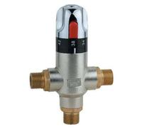 Scaldabagno elettrico intelligente interamente in rame con termostato solare montato in superficie, valvola di miscelazione automatica dell'acqua calda e fredda(1/2")