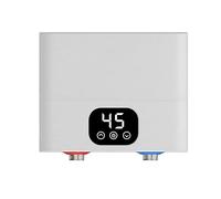 Scaldabagno Elettrico Istantaneo 220v 5500w Scaldacqua Istantaneo a Parete Mini Scaldabagno Istantaneo Elettrico con Display LED Della Temperatura Scaldabagni Elettrici per Cucina e Bagno (Quadrato)