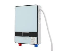 Scaldabagno elettrico istantaneo, 6500 W, scaldabagno istantaneo, mini doccia, temperatura di esercizio 30 - 55 °C, con doccetta, indicatore LED per lavabo, doccia e vasca da bagno