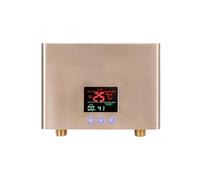 Scaldabagno elettrico istantaneo Mini Scaldabagno Elettrico LCD 5500W Senza Serbatoio Istantaneo Bagno Di Casa Doccia Acqua Calda Riscaldamento Rapido Telecomando(Gold,220 5500W)