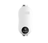 Scaldabagno elettrico istantaneo Scaldabagno Istantaneo Da 5500 W Doccia Calda Elettrica Mini Flusso Senza Serbatoio Riscaldamento Rapido Display Digitale Cucina In Acciaio Inossidabile Bagno(007,220