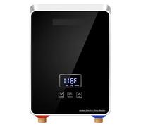 Scaldabagno elettrico istantaneo Scaldabagno Senza Serbatoio, Display Digitale Al Punto Di Utilizzo, Scaldacqua Elettrico Istantaneo Con Automodulazione, Protezione Da Surriscaldamento(Noir)