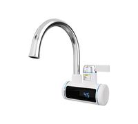 Scaldabagno elettrico, rubinetto da cucina, senza serbatoio, for acqua calda istantanea, miscelatore riscaldato a flusso continuo, display digitale,A prova di perdite premium