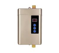 Scaldabagno elettrico Scaldabagno Elettrico 3800W Riscaldatore Di Acqua Calda Istantanea Senza Serbatoio Istantaneo Cucina Bagno Doccia Caldaia Ad Acqua A Flusso(Gold)