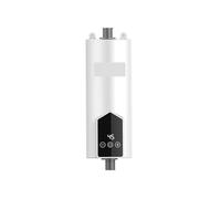 Scaldabagno elettrico Scaldabagno Istantaneo Da 5500 W Doccia Calda Elettrica Mini Flusso Senza Serbatoio Riscaldamento Rapido Display Digitale Cucina In Acciaio Inossidabile Bagno(006,220 5500W)
