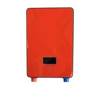 Scaldabagno Elettrico Senza Serbatoio Caldaia Istantanea Bagno Senza Serbatoio Set Doccia Termostato Sicuro Intelligente Automatica(Rot)