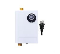 Scaldabagno elettrico verticale con sistema di acqua calda senza serbatoio e display LED della temperatura,con buon isolamento(White)