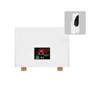 Scaldabagno Istantaneo 3KW/5.5KW Riscaldamento Rapido Conversione Di Frequenza Intelligente Con Telecomando A Temperatura Costante Risparmio energetico(220 5500W,White)