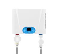 Scaldabagno Istantaneo 5.5KW 220V Scalda Acqua Elettrico Basso Consumo con Controllo a Touch LED, Protezione IPX4 e Anti-Surriscaldamento, Mini Scaldabagno Per Cucina Bagno Doccia