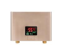Scaldabagno Istantaneo Bagno Cucina Elettrico Montato A Parete Display LCD Della Temperatura Con Telecomando Veloce E Comodo(5500W Golden)