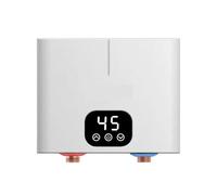 Scaldabagno Istantaneo Bagno Cucina Scaldabagno Elettrico Montato A Parete Mini Riscaldatore Senza Serbatoio Display LCD Dela Temperatura Ampiamente Applicato(4000W)