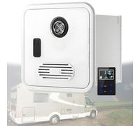 Scaldabagno istantaneo per camper - Scaldabagno a gas istantaneo da 55000 BTU, 12 V CC, per campeggio, viaggi, camper, lavaggio animali domestici - Doppia uscita acqua e telecomando 6L/Min-White