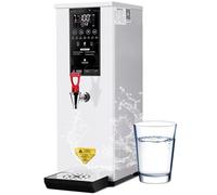 Scaldabagno istantaneo, scaldabagno commerciale per bevande calde per negozi di tè al latte, hotel, scaldabagno con display della temperatura e timer, regolazione della temperatura da 40 a 100° White