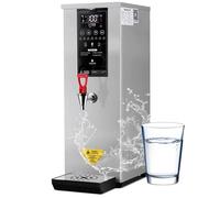 Scaldabagno istantaneo, scaldabagno commerciale per bevande calde per negozi di tè al latte, hotel, scaldabagno con display della temperatura e timer, regolazione della temperatura da 40 a 100° Silver