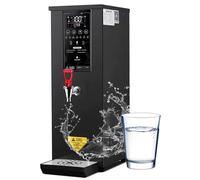 Scaldabagno istantaneo, scaldabagno commerciale per bevande calde per negozi di tè al latte, hotel, scaldabagno con display della temperatura e timer, regolazione della temperatura da 40 a 100° Black