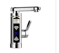 Scaldabagno istantaneo, Scaldabagno elettrico senza serbatoio con display digitale da 3000 W, rubinetto for acqua calda, processo di galvanizzazione