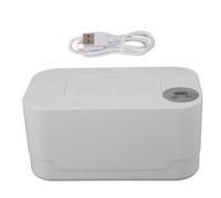 Scaldabagno portatile con luce notturna, controllo della temperatura, conservazione del calore, distributore multifunzione alimentato da USB per salviette e fazzoletti (bianco)