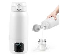 Scaldabagno portatile senza fili 500 ml, scaldabagno per auto, temperatura regolabile da 37 °C a 70 °C, riscaldamento rapido e controllo preciso della temperatura, ricaricabile scaldabagno per Bebe