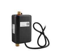 Scaldabagno, Scaldabagno Elettrico Senza Serbatoio Da 3800 W Bagno Cucina Scaldabagno Istantaneo Display A Temperatura Riscaldamento Doccia Universale,Sicuro(Noir)