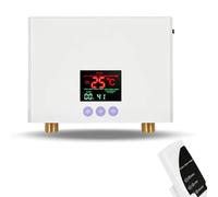 Scaldabagno Senza Serbatoio, Mini Elettrico Istantaneo Da 3000 W Con Display A LED, Su Richiesta Telecomando Facile da usare(White)