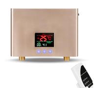 Scaldabagno Senza Serbatoio, Mini Elettrico Istantaneo Da 3000 W Con Display A LED, Su Richiesta Telecomando Compatto e durevole(Gold)