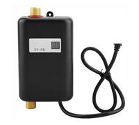 Scaldabagno Senza Serbatoio, Riscaldatore Di Acqua Calda Istantaneo, Mini Elettrico Da 3000 W Bagno Cucina Lavaggio Risparmio energetico(Noir)