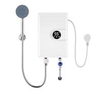 Scaldabagno senza serbatoio, riscaldatore istantaneo da 25,4 cm, in ABS , compatto, con display digitale a LED, riscaldamento rapido, risparmio energetico, sicuro per bagno, cucina, camper