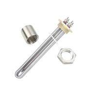 Scaldabagno solare DC 300w 600w Camper con flangia in rame DN32 con elemento riscaldante a tubo termostato 12v (Color : Heater Thread Nut, Size : 12v 600w BSP)