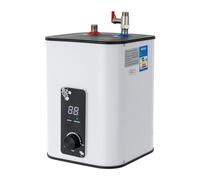 Scaldabagno sottopiano 8L resistente alla pressione, 1500W, 0-65°C, IPX4 | Display digitale, manopola girevole e piano di terra compatto da 24 cm per lavello in cucina, bagno o camper
