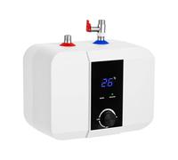 Scaldabagno sottopiano da 6 litri, bassa pressione, piccolo serbatoio | Scaldacqua da cucina resistente alla pressione, 1500 W, 0-65 °C, temperatura regolabile per cucina e bagno (6 l)