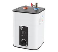Scaldabagno sottopiano da 8 litri, bassa pressione, 1500 W, piccolo | Scaldabagno sottolavello con indicatore LED e funzione termostato, riscaldamento rapido, per cucina e bagno, 24 x 24 x 35 cm