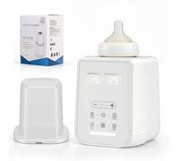 Scaldabiberon 8 in 1 con luce notturna e timer, mantiene caldo 48 ore, spegnimento automatico, scalda latte alimentare e sterilizzatore, senza BPA, per latte materno o latte artificiale
