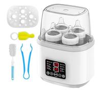 Scaldabiberon 8 in 1, sterilizzatore per biberon, controllo intelligente della temperatura, scaldabiberon con display LCD, mantiene caldo lo sbrinamento, mantiene il calore per 24 ore