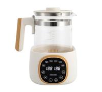 Scaldabiberon Baby, bollitore in acciaio inox, 1,3 l, con indicatore di temperatura, funzione termostatica, 72 ore, luce notturna a LED, protezione antigoccia, colore: bianco