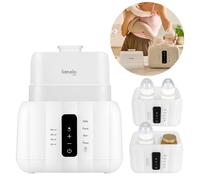 Lionelo Thermup Duo, Scaldabiberon Elettrico 6-in-1 con Doppia Camera, Riscaldamento Latte e Pappa, Scongelamento Sicuro e Rapido, Sterilizzazione, Mantenimento Caldo, Pannello Tocco, Senza BPA