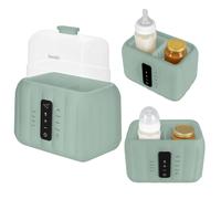 Lionelo Thermup Duo, Scaldabiberon Elettrico 6-in-1 con Doppia Camera, Riscaldamento Latte e Pappa, Scongelamento Sicuro e Rapido, Sterilizzazione, Mantenimento Caldo, Pannello Tocco, Senza BPA