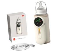 Scaldabiberon leggero con funzione di riscaldamento efficiente, controllo della temperatura preimpostato, 6 marce regolabili per uso quotidiano