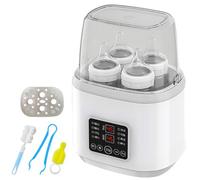 Scaldabiberon per bambini, sterilizzatore 8 in 1, scaldabiberon rapido, scaldabiberon per neonati, scaldabagno e sbrinamento, senza BPA, con display LCD