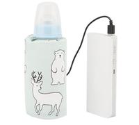 Scaldabiberon per latte materno, biberon portatile USB Mantiene caldo il latte elettrico Conservazione da viaggio Scaldalatte termostatico per il pasto del bambino(Orso polare)