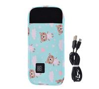 Scaldabiberon per latte materno - Isolamento in peluche 28 X 13 X 13 cm | Scaldabiberon portatile con 3 temperature regolabili, uso da viaggio, applicazione autonoma, da viaggio