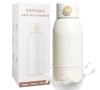 Scaldabiberon Portatile 500ml - Riscaldamento Rapido, Termos Biberon 24h, Temperatura Regolabile 35-55 °C, Funzione Pastorizzazione 65 °C, Batteria 10000 mAh USB-C, Perfetto per Viaggi e Notte