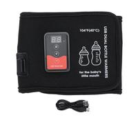 Scaldabiberon Portatile a Doppia Bottiglia, Display LCD Alimentato Tramite USB, Temperatura Regolabile con Design della Manica Riscaldante per il Latte Materno, Borsa Termica,