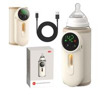 Scaldabiberon portatile a riscaldamento rapido per viaggi, monitora il volume del latte, a prova di perdite, ricarica rapida e senza fili, può essere utilizzato durante la ricarica, mantiene il