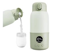 Scaldabiberon portatile da viaggio, contenitore formula da asporto da 12,8 once con riscaldamento rapido di 2 minuti, indispensabile per viaggi con bambino e funzione di manutenzione