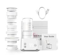 Scaldabiberon portatile da viaggio, scaldabiberon per latte materno con 6 adattatori a prova di perdite